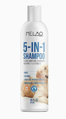 Pet Shampoo 473ml Five-in-one for Cats and Dogs, Gentle and Easy Rinse.